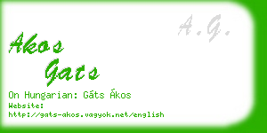 akos gats business card
